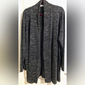 Knit Black & White Long Sleeve Sweater Cardigan 3x